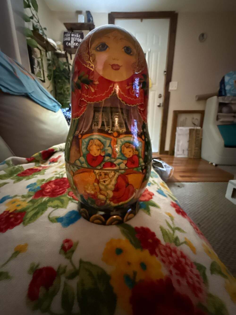 G. DeBrekht Night Before Christmas Hand-Painted Matryoshka Nesting Doll with Orn - Picture 2 of 5